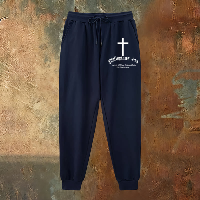 Christianartworkshop Philipper 4,13 Bibeltext: Jogginghose: Alles durch Christus - image 10