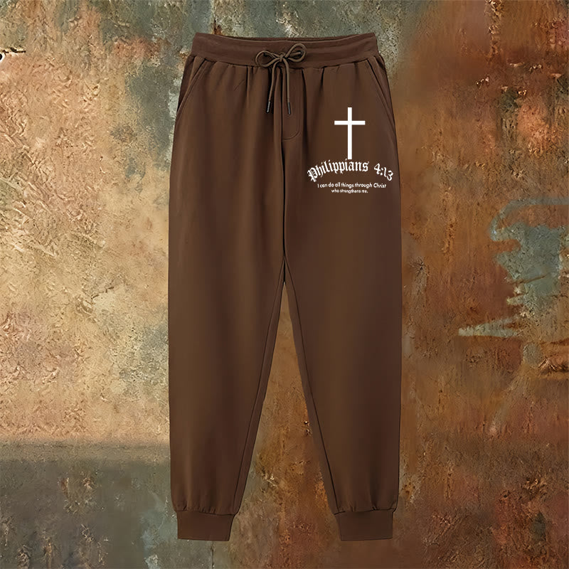 Christianartworkshop Philipper 4,13 Bibeltext: Jogginghose: Alles durch Christus - image 2