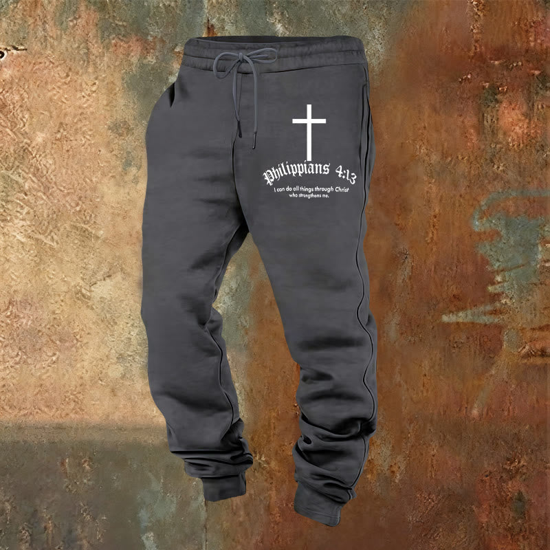 Christianartworkshop Philipper 4,13 Bibeltext: Jogginghose: Alles durch Christus - image 17