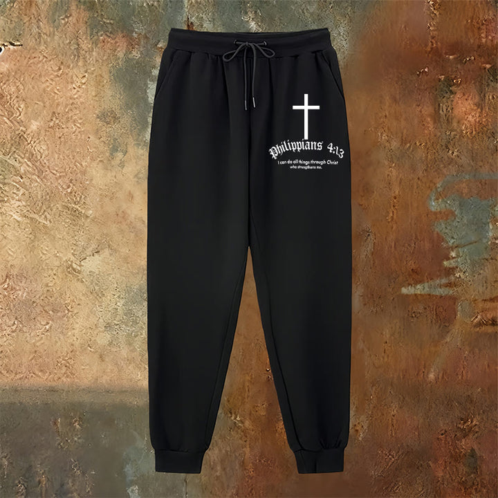 Christianartworkshop Philipper 4,13 Bibeltext: Jogginghose: Alles durch Christus - image 6