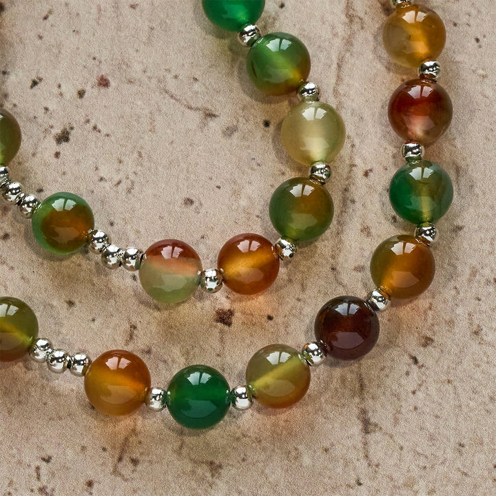 Christianartworkshop Weihnachtliches Malachit-Rosenkranzarmband mit mehreren Lagen, Kreuz und Medaille - image 7