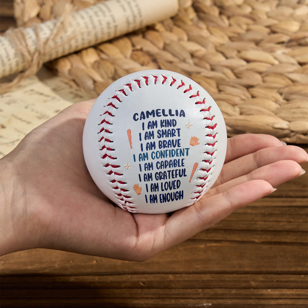 Christianartworkshop Divine Worth Baseball: Individueller Name & Ich-bin-Affirmationen für eine von Gott gegebene Identität - image 1