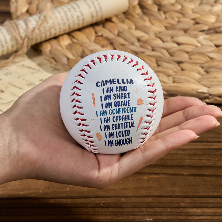 Christianartworkshop Divine Worth Baseball: Individueller Name & Ich-bin-Affirmationen für eine von Gott gegebene Identität - image 1