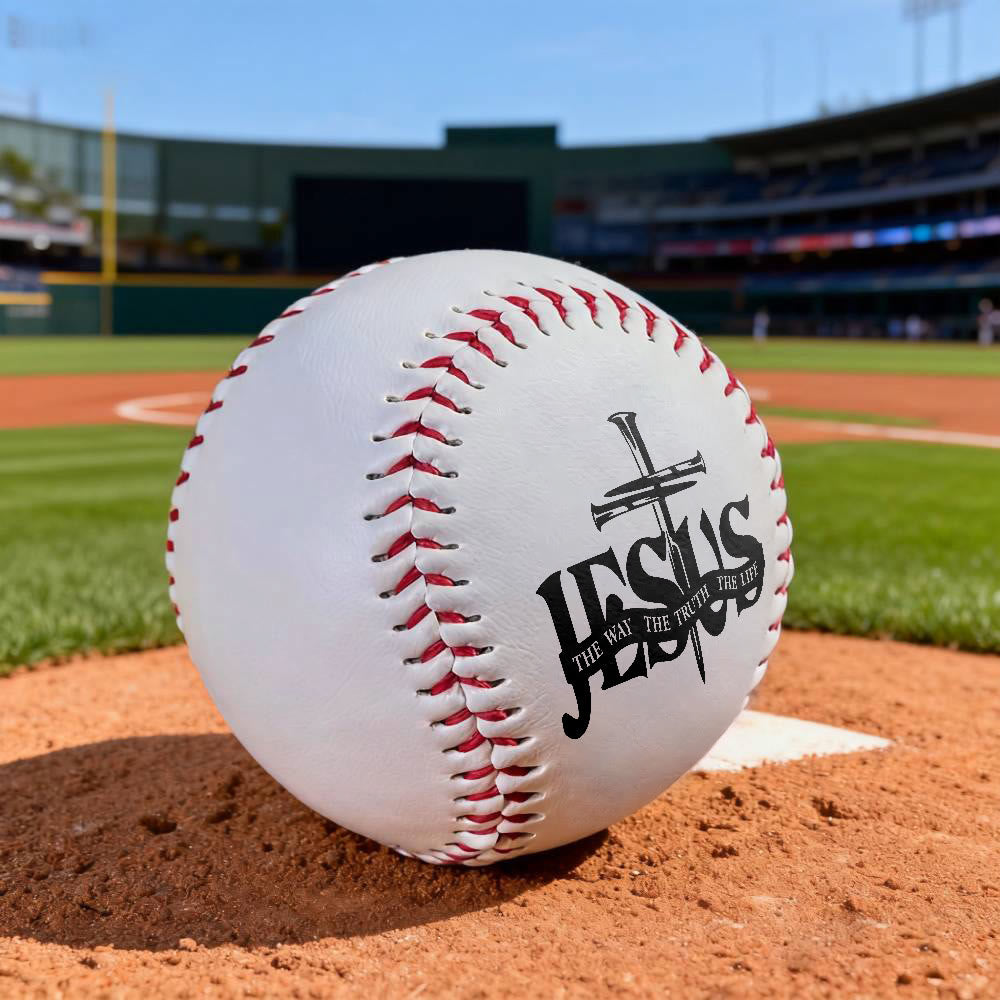 Christianartworkshop Scriptural Meaning Baseball: Jesus The Way Truth Life & Cross Design - image 4