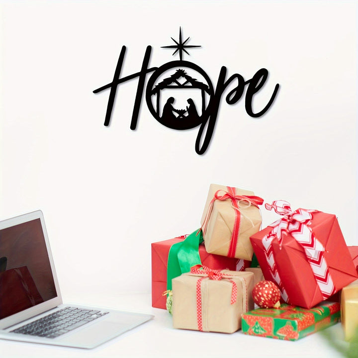 Christianartworkshop Weihnachtskrippe aus Metall als Wanddekoration: Freude und Hoffnung in seinem Licht - image 9