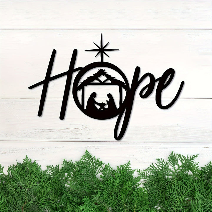 Christianartworkshop Weihnachtskrippe aus Metall als Wanddekoration: Freude und Hoffnung in seinem Licht - image 8