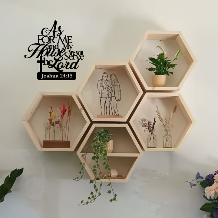 Christianartworkshop Josua 24,15 Bibelvers Metall-Wanddeko: Was mich und mein Haus betrifft - image 5