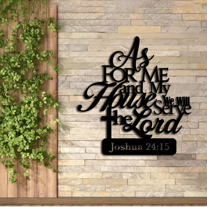 Christianartworkshop Josua 24,15 Bibelvers Metall-Wanddeko: Was mich und mein Haus betrifft - image 9