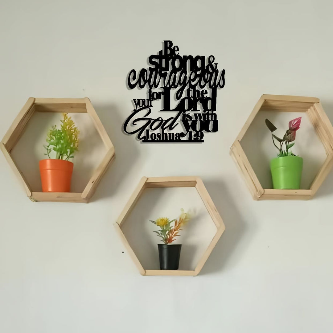 Christianartworkshop „Sei stark und mutig“ – Metall-Wanddeko: Bibelvers Josua 1,9 - image 4
