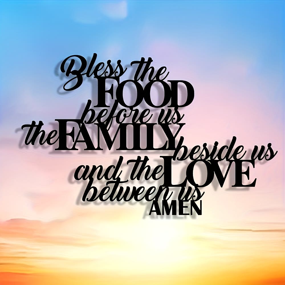 Christianartworkshop „Segne die Speise vor uns“ – Metall-Wanddeko: Perfekte Esszimmerdekoration - image 7