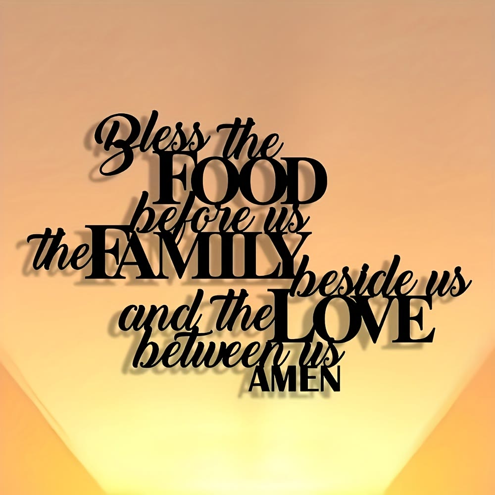 Christianartworkshop „Segne die Speise vor uns“ – Metall-Wanddeko: Perfekte Esszimmerdekoration - image 8