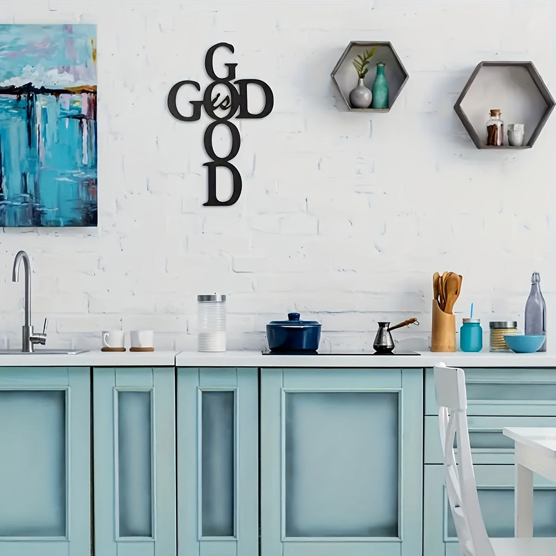 Christianartworkshop „Gott ist gut“ – Wanddeko aus Metall: Schlichtes, aber ausdrucksstarkes Glaubensschild - image 8
