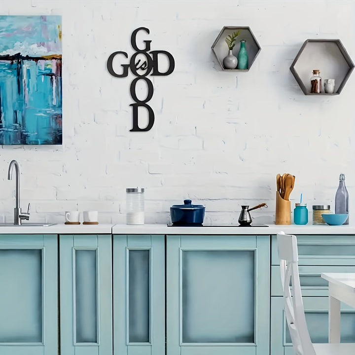 Christianartworkshop „Gott ist gut“ – Wanddeko aus Metall: Schlichtes, aber ausdrucksstarkes Glaubensschild - image 8