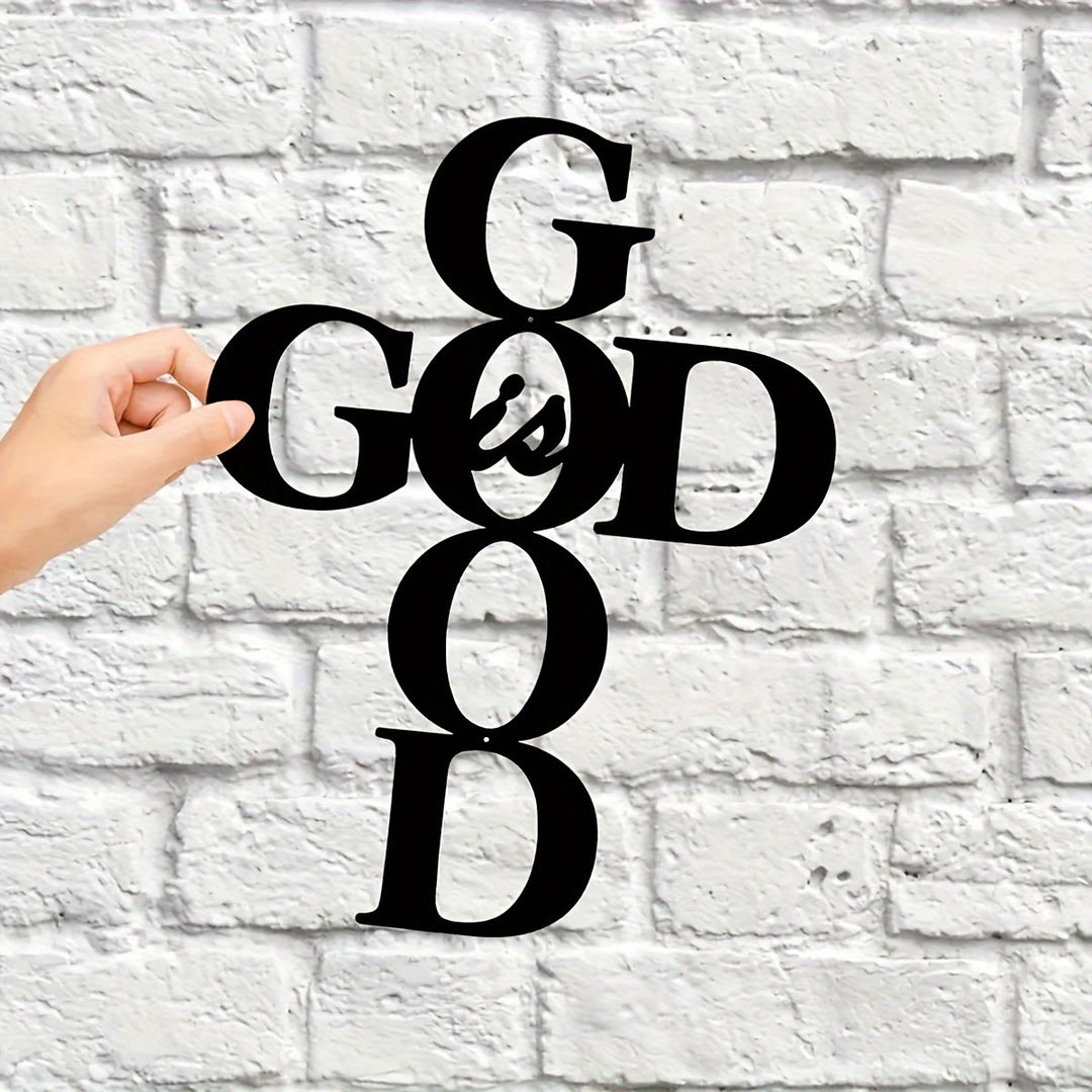 Christianartworkshop „Gott ist gut“ – Wanddeko aus Metall: Schlichtes, aber ausdrucksstarkes Glaubensschild - image 5