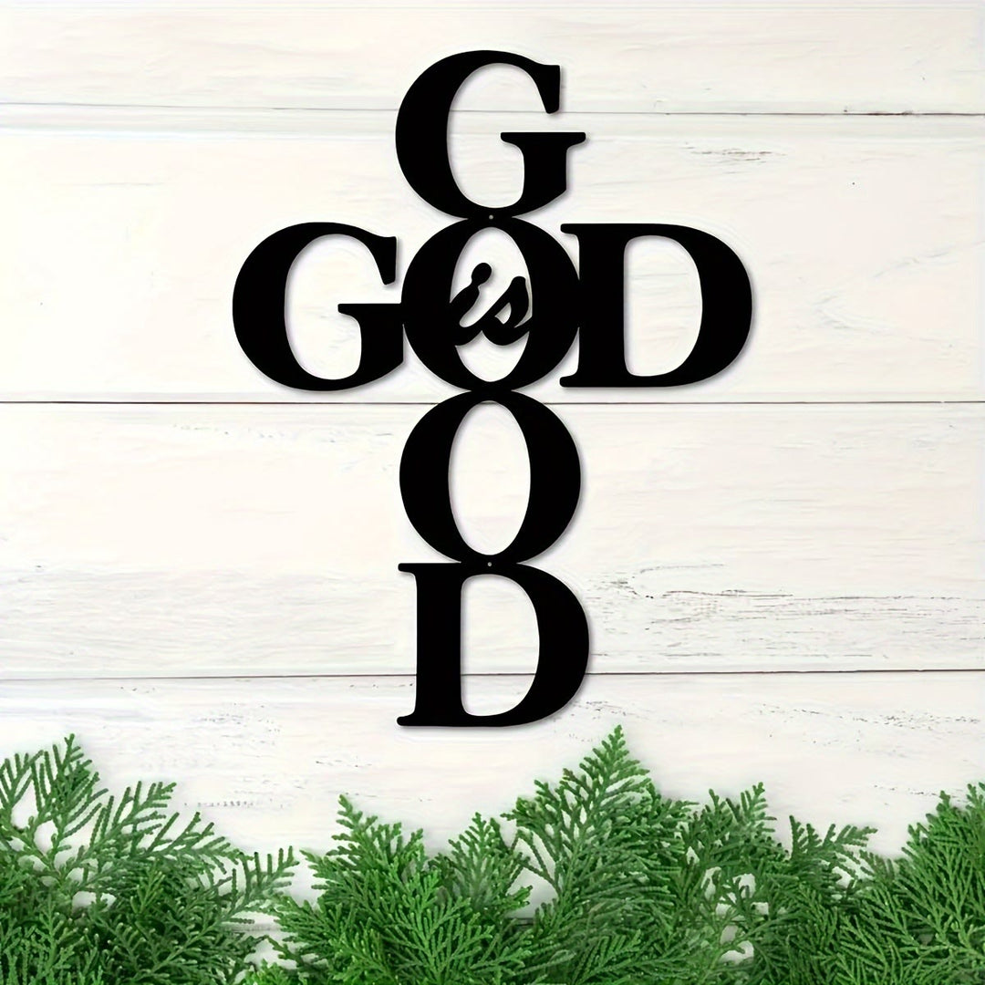 Christianartworkshop „Gott ist gut“ – Wanddeko aus Metall: Schlichtes, aber ausdrucksstarkes Glaubensschild - image 6