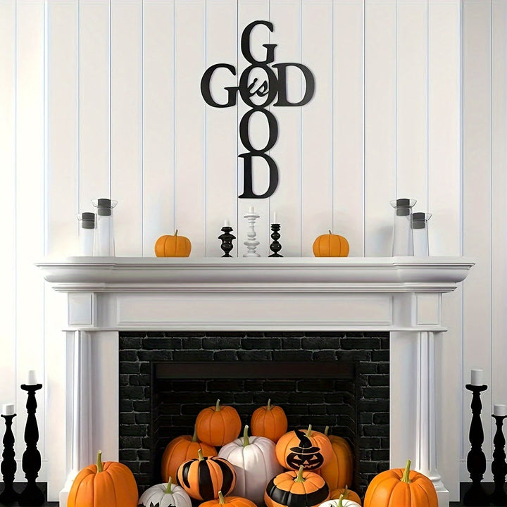 Christianartworkshop „Gott ist gut“ – Wanddeko aus Metall: Schlichtes, aber ausdrucksstarkes Glaubensschild - image 4