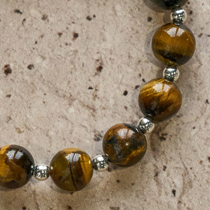 Christianartworkshop Armband „Mut in Christus“ aus Tigerauge mit Kreuzanhänger: Bete ohne Furcht - image 4