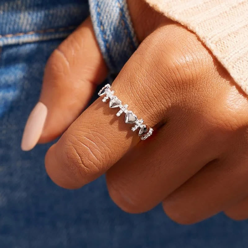 Christianartworkshop Herz- und Zirkon-Glaubensring: Minimalistische Eleganz mit spiritueller Bedeutung - image 1