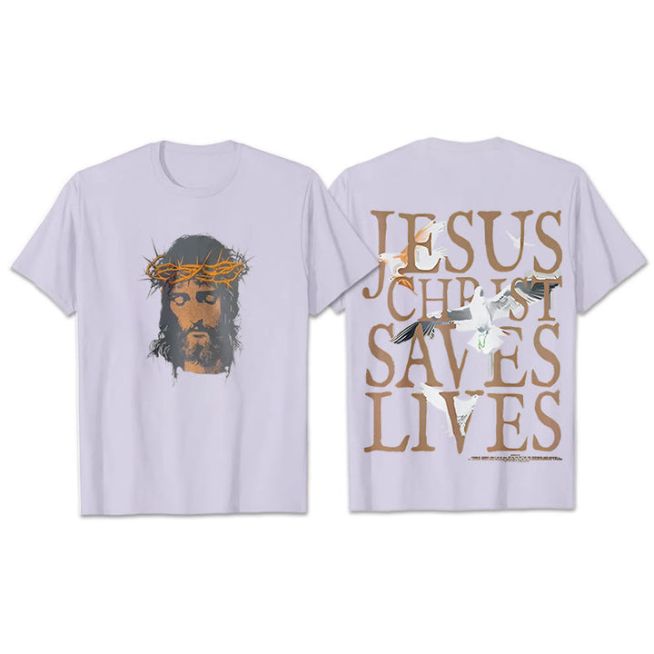 Christianartworkshop T-Shirt mit Jesusgesicht und Dornenkrone - Lila - 2XL - image 18