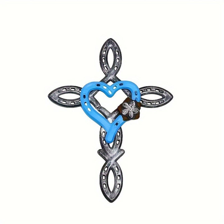 Christianartworkshop Hufeisenkreuz mit Herz als Wanddekoration: Liebe & Glaube für spirituelle Räume - image 5