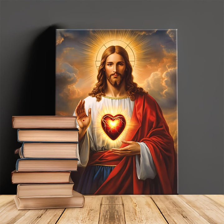 Christianartworkshop Kunstdrucke mit Motiven des Heiligen Herzens Jesu: Ein Geschenk des Glaubens für gläubige Menschen - image 2