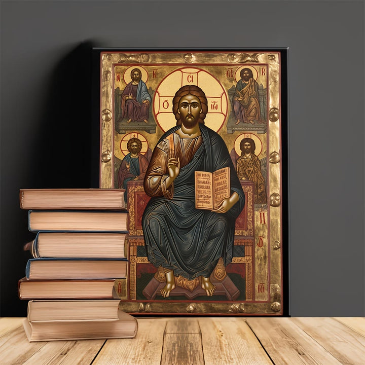 Christianartworkshop Kunstdrucke mit dem Bildnis Christi auf dem Thron: Schaffen Sie eine heilige Atmosphäre für ein spirituelles Leben - image 3