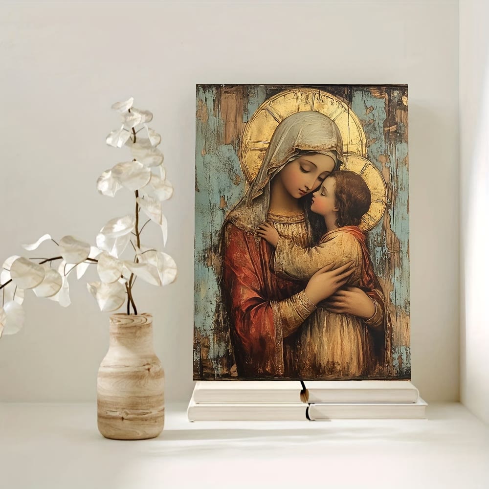 Christianartworkshop Zarte Kunstdrucke der Madonna mit Kind: Andachtsvolle Wärme für besinnliche Orte - image 2