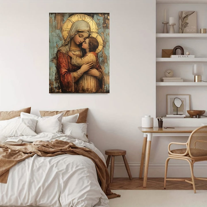 Christianartworkshop Christliche Kunstwerke Zarte Kunstdrucke der Madonna mit Kind: Andachtsvolle Wärme für besinnliche Orte - image 3