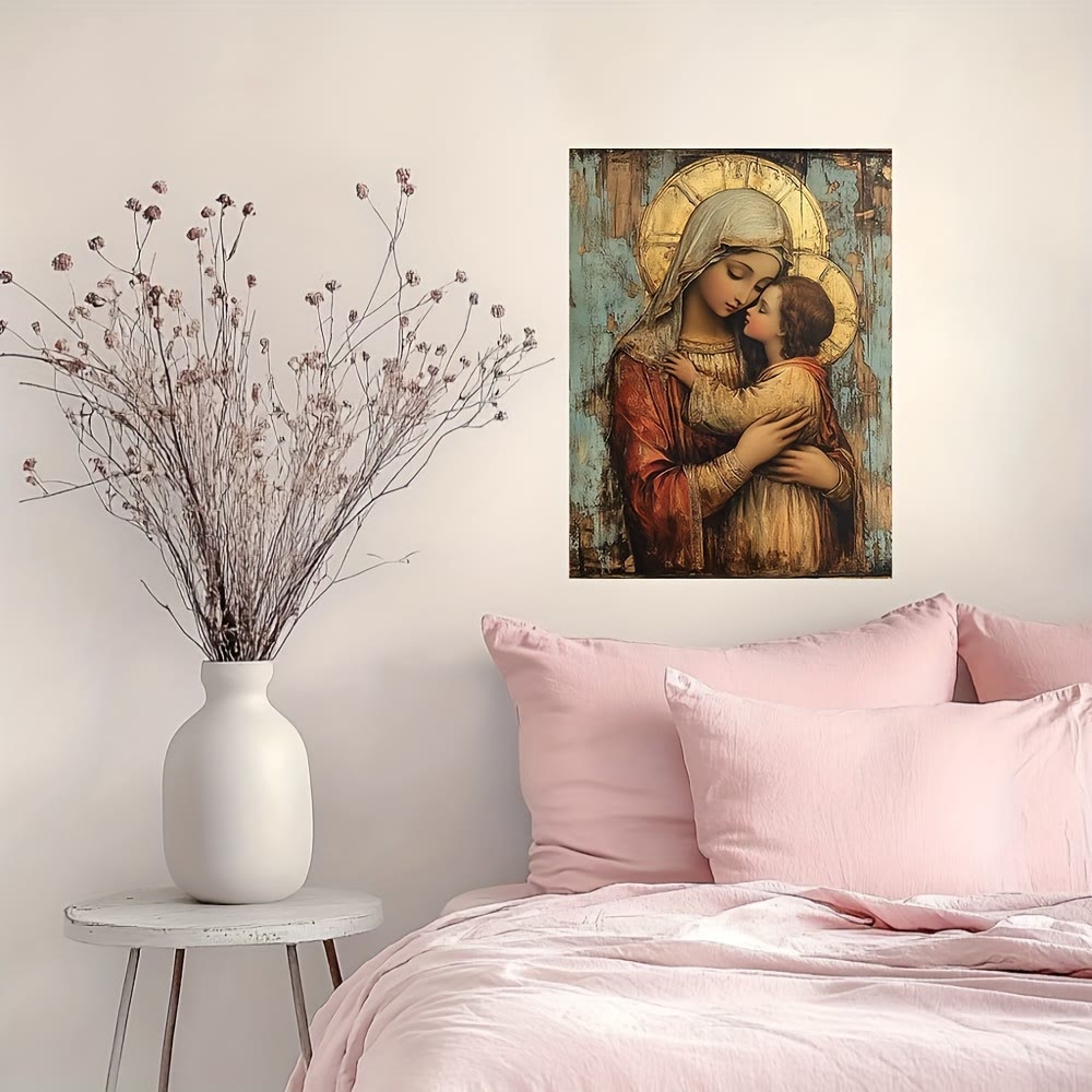 Christianartworkshop Christliche Kunstwerke Zarte Kunstdrucke der Madonna mit Kind: Andachtsvolle Wärme für besinnliche Orte - image 4