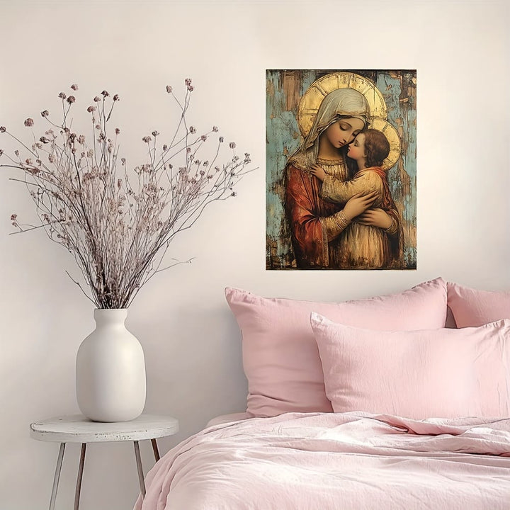 Christianartworkshop Christliche Kunstwerke Zarte Kunstdrucke der Madonna mit Kind: Andachtsvolle Wärme für besinnliche Orte - image 4