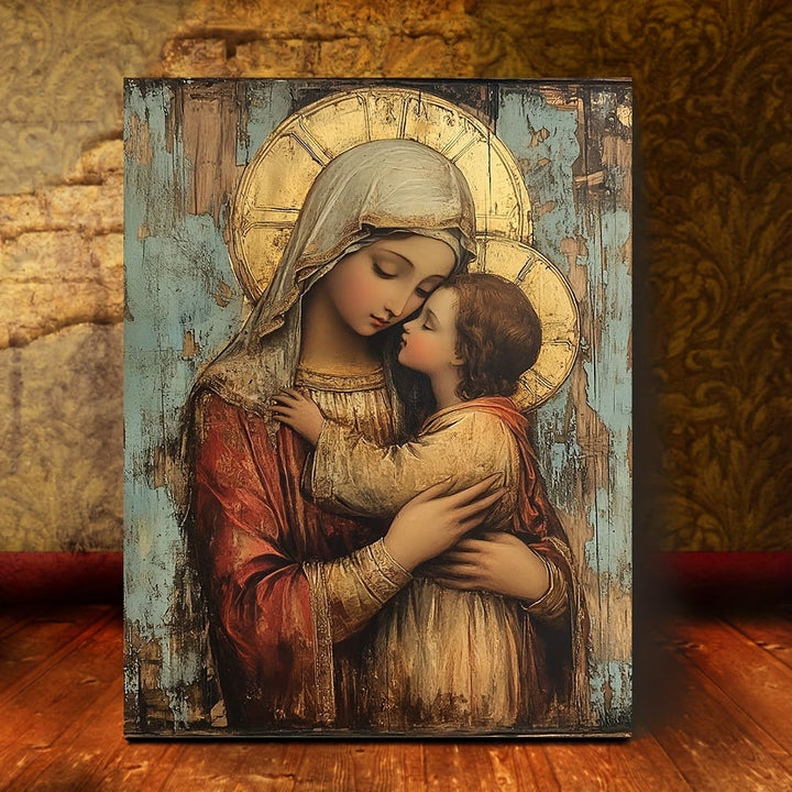 Christianartworkshop Zarte Kunstdrucke der Madonna mit Kind: Andachtsvolle Wärme für besinnliche Orte - image 1