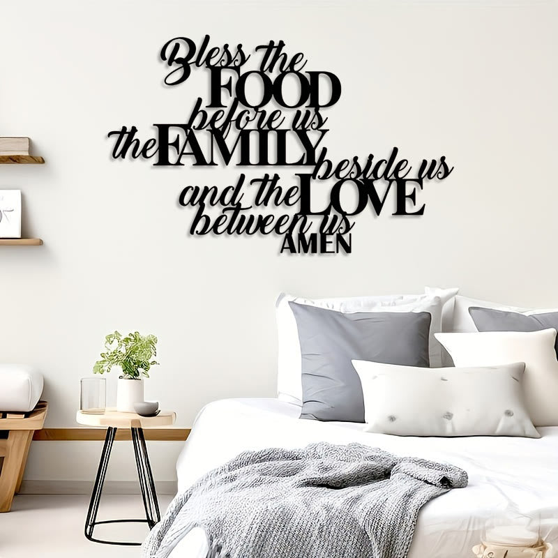 Christianartworkshop „Segne die Speise vor uns“ – Metall-Wanddeko: Perfekte Esszimmerdekoration - image 1