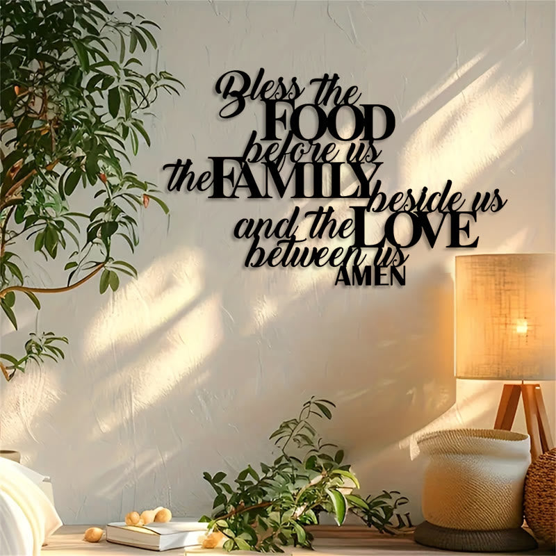 Christianartworkshop „Segne die Speise vor uns“ – Metall-Wanddeko: Perfekte Esszimmerdekoration - image 3