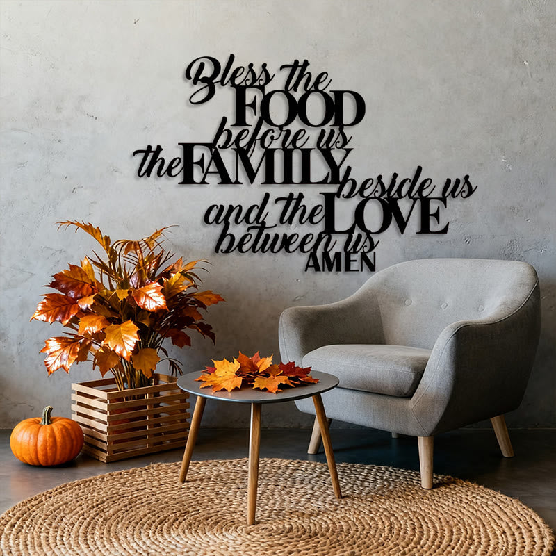 Christianartworkshop „Segne die Speise vor uns“ – Metall-Wanddeko: Perfekte Esszimmerdekoration - image 2