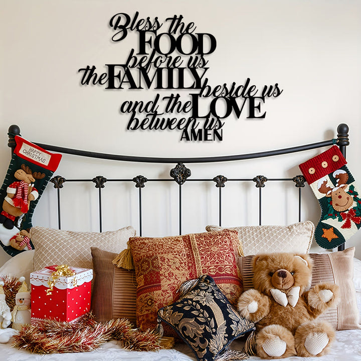 Christianartworkshop „Segne die Speise vor uns“ – Metall-Wanddeko: Perfekte Esszimmerdekoration - image 5