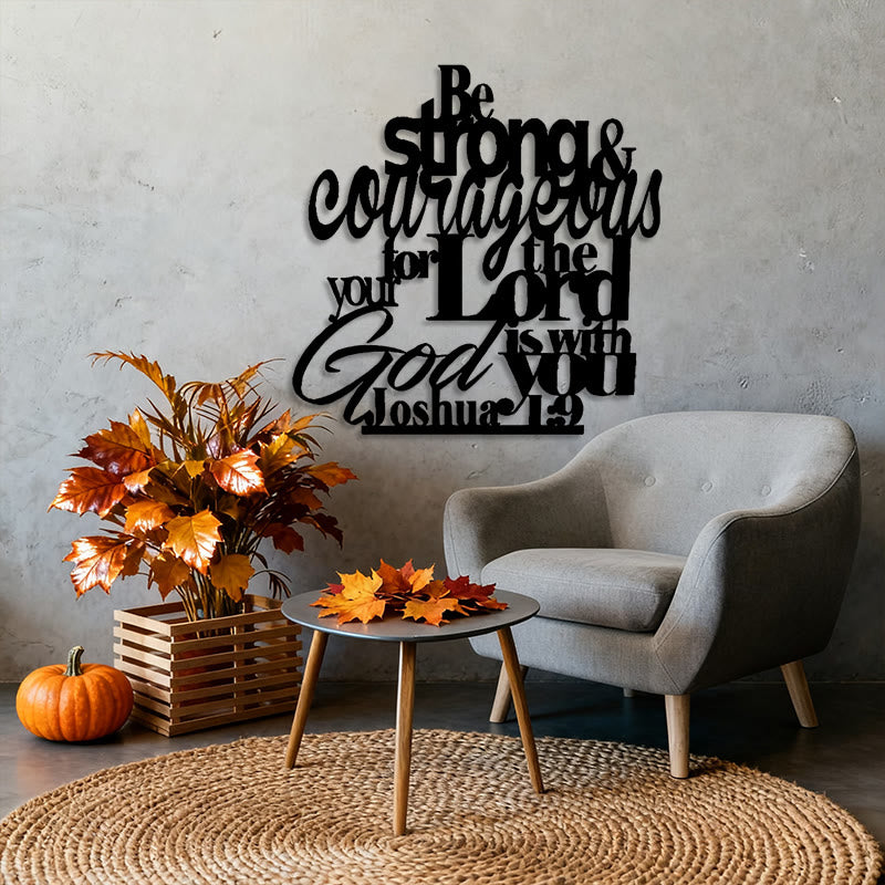 Christianartworkshop „Sei stark und mutig“ – Metall-Wanddeko: Bibelvers Josua 1,9 - image 2