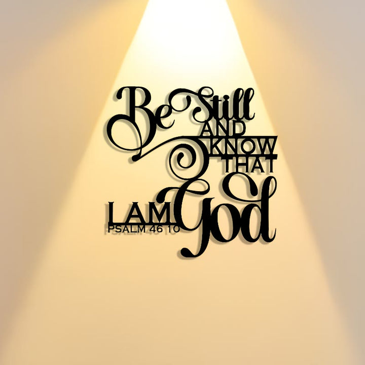 Christianartworkshop Einzigartige Wanddekoration aus Metall mit Psalm 46,10: Besonderer Glaubensausdruck für sakrale Räume - image 5