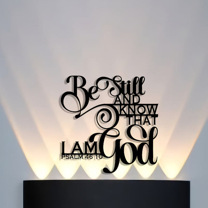 Christianartworkshop Einzigartige Wanddekoration aus Metall mit Psalm 46,10: Besonderer Glaubensausdruck für sakrale Räume - image 7