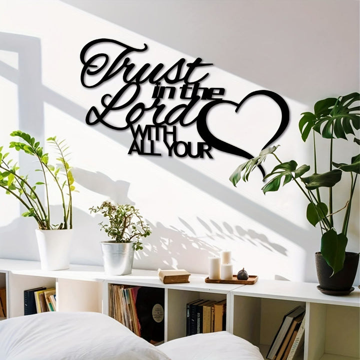 Christianartworkshop „Vertraue dem Herrn“ Herz-Wanddeko aus Metall: Treue Gewissheit für ein spirituelles Zuhause - image 7