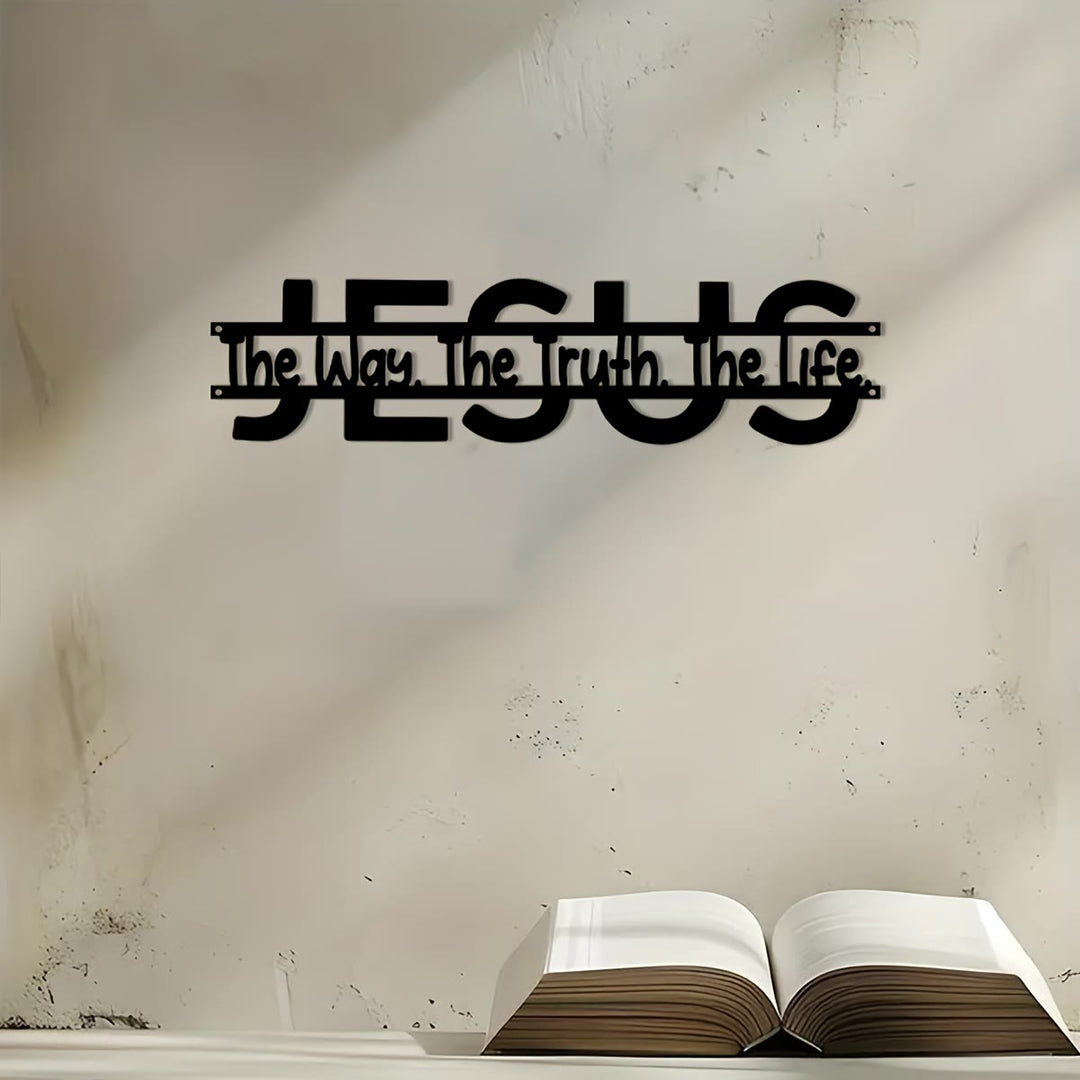 Christianartworkshop JESUS Der Weg Wahrheit Leben Metall-Wanddeko: Treue Führung & spirituelle Wahrheit - image 2