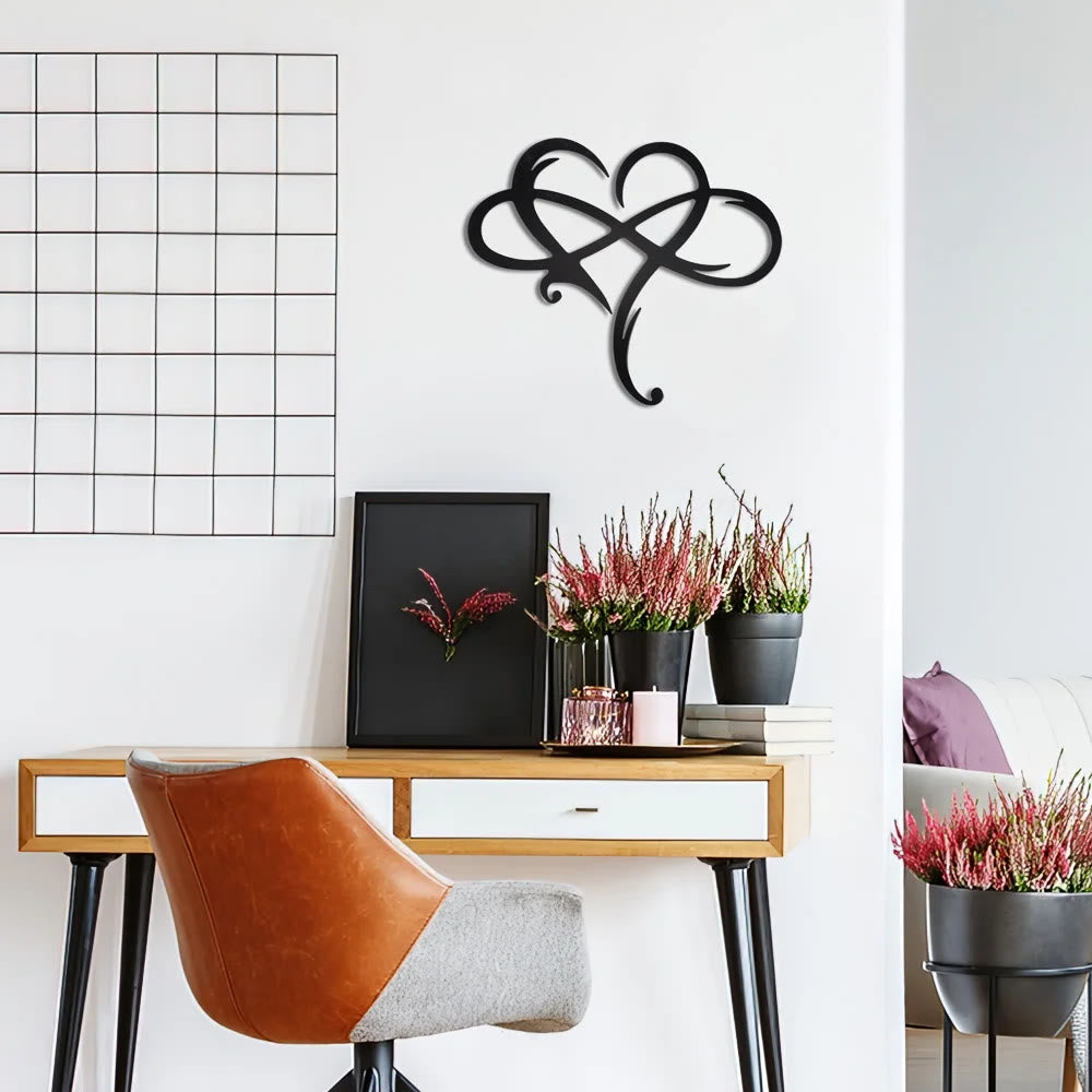 Christianartworkshop Herz- und Glaubenskreuz-Wanddekoration aus Metall: Spirituelle Liebe und unerschütterliche Hingabe - image 3