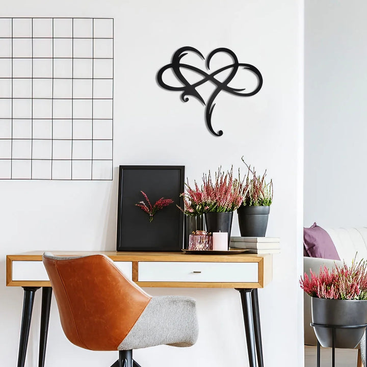 Christianartworkshop Herz- und Glaubenskreuz-Wanddekoration aus Metall: Spirituelle Liebe und unerschütterliche Hingabe - image 3