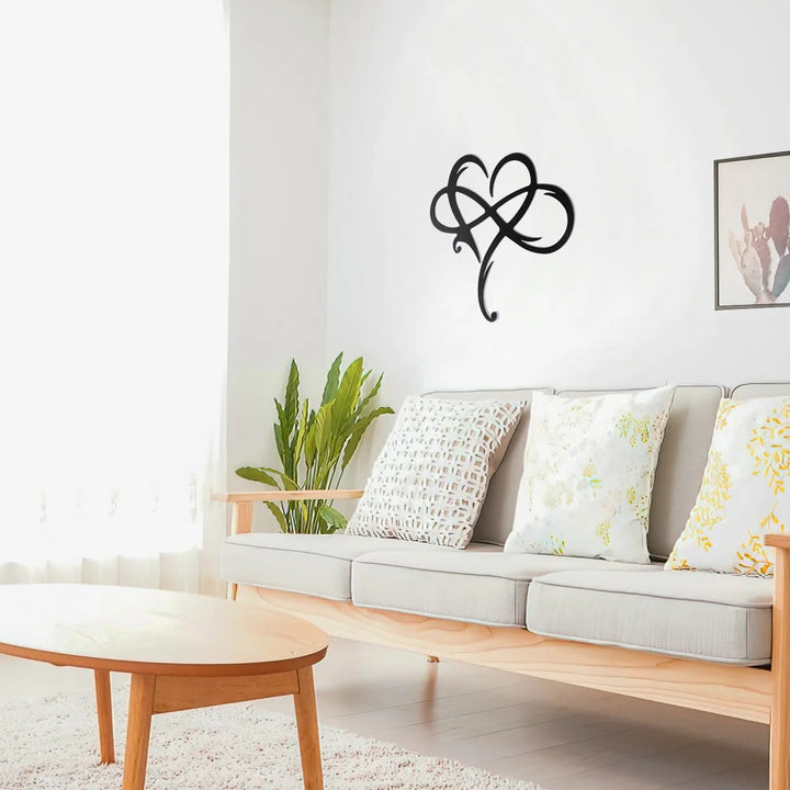 Christianartworkshop Herz- und Glaubenskreuz-Wanddekoration aus Metall: Spirituelle Liebe und unerschütterliche Hingabe - image 4