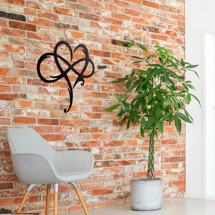 Christianartworkshop Herz- und Glaubenskreuz-Wanddekoration aus Metall: Spirituelle Liebe und unerschütterliche Hingabe - image 2