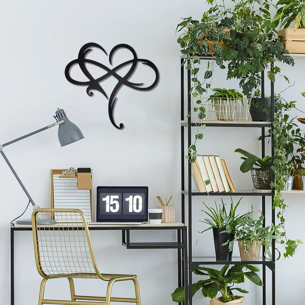 Christianartworkshop Herz- und Glaubenskreuz-Wanddekoration aus Metall: Spirituelle Liebe und unerschütterliche Hingabe - image 1