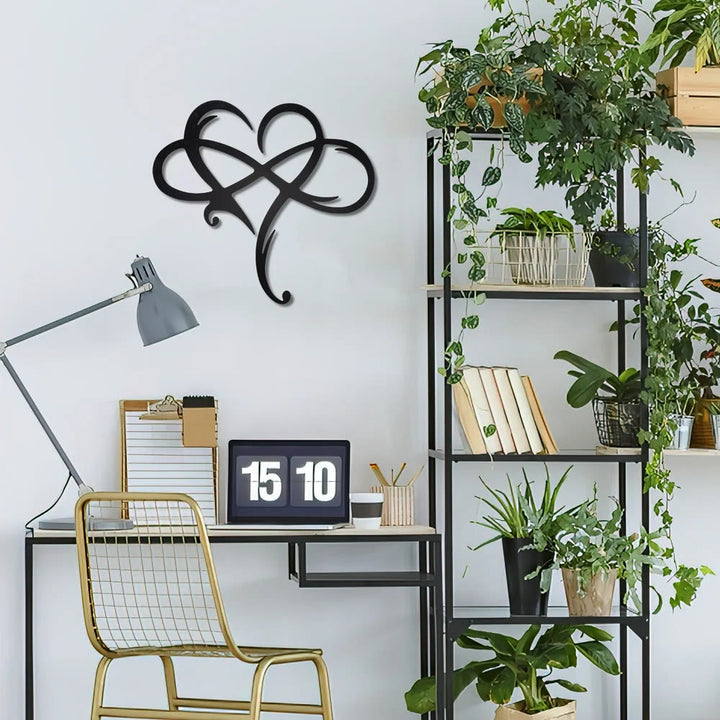 Christianartworkshop Herz- und Glaubenskreuz-Wanddekoration aus Metall: Spirituelle Liebe und unerschütterliche Hingabe - image 1