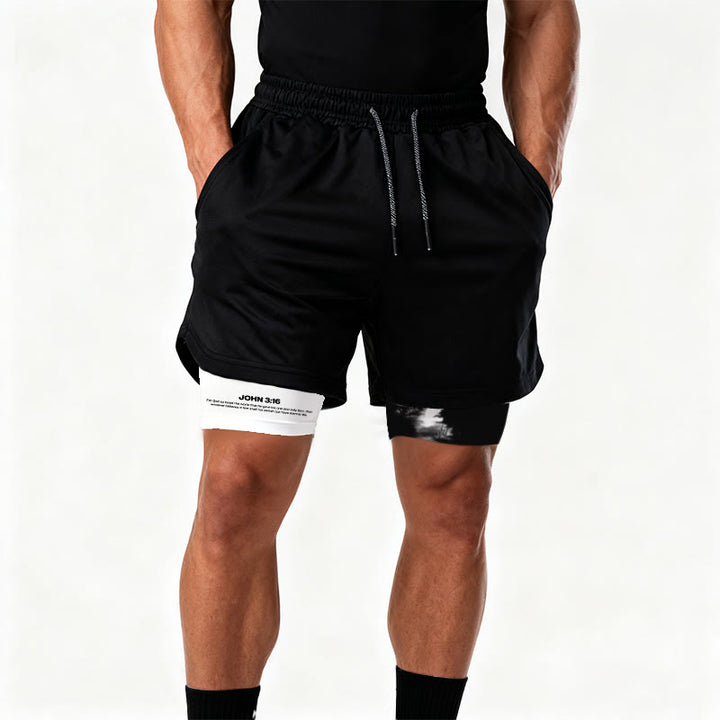 Christianartworkshop Johannes 3,16 Das Kreuz Performance Shorts - image 6