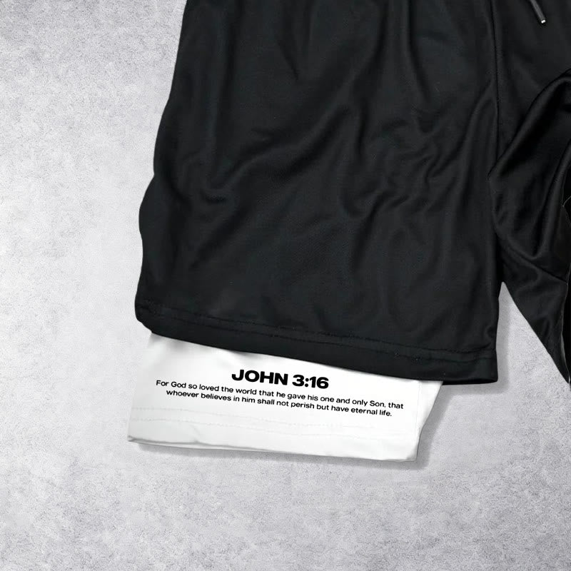 Christianartworkshop Johannes 3,16 Das Kreuz Performance Shorts - image 2