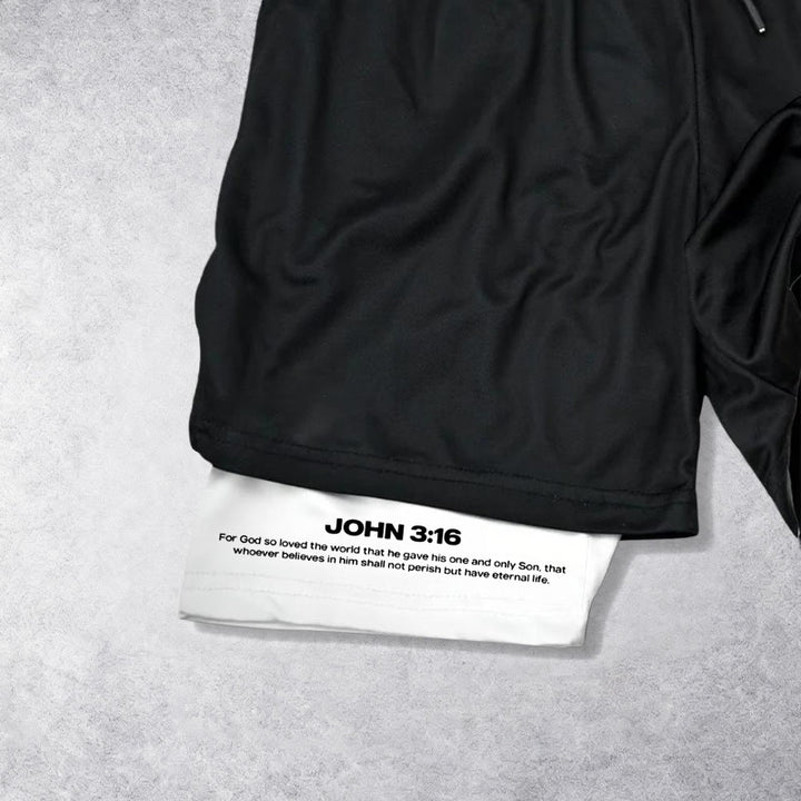 Christianartworkshop Johannes 3,16 Das Kreuz Performance Shorts - image 2