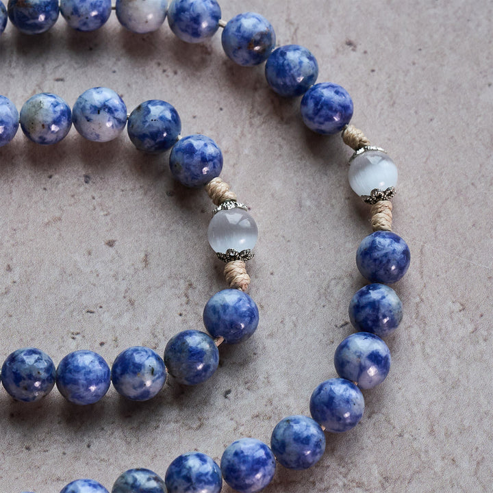 Rosenkranz „Unbeflecktes Herz Mariens“ mit Kruzifix aus 8 mm rundem blauen Stein und Nylonkordel von Christianartworkshop - image 10